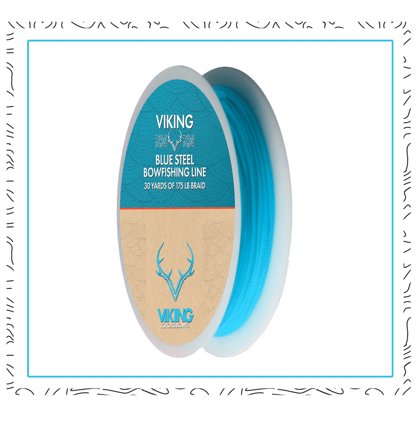 Viking Blue Steel 175lb Bowfishing Dacron Braid (30 yd Spool)